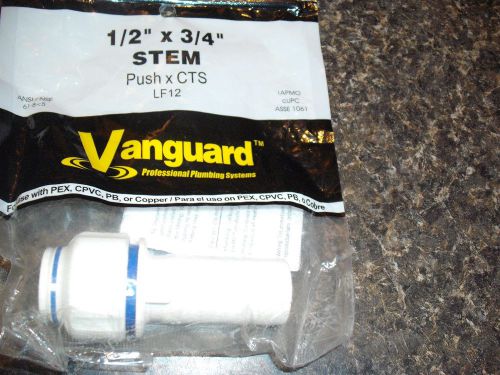 Vanguard apollo pex fitting 1/2 x 3/4 stem push x cts lf12 for sale