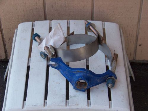 6&#034; Saddle Clamps 2 clamps One saddle 2&#034; inlet