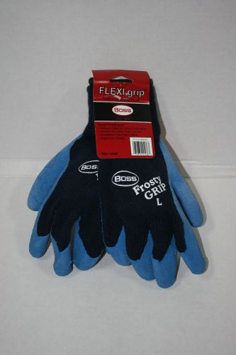 Boss 8426L Frosty Grip Latex Palm Work Gloves Large LG