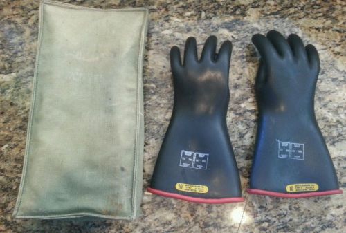 Lineman gloves white rubber corp insulating  size 10 for sale