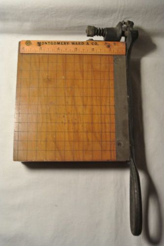Vintage 6&#034; Guillotine Paper Cutter Montgomery Ward No. 6 - Crafts