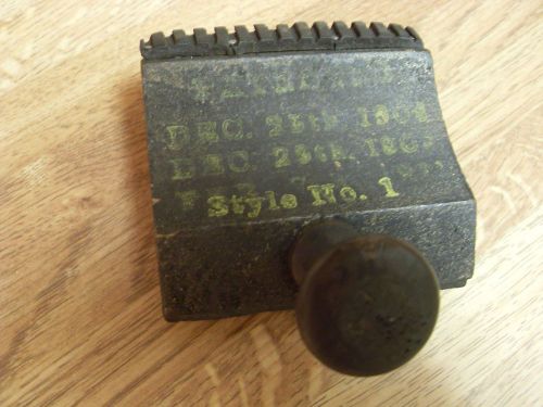 Antique military? 1903 printer rubber stamp graining tool unknow  junk drawer for sale