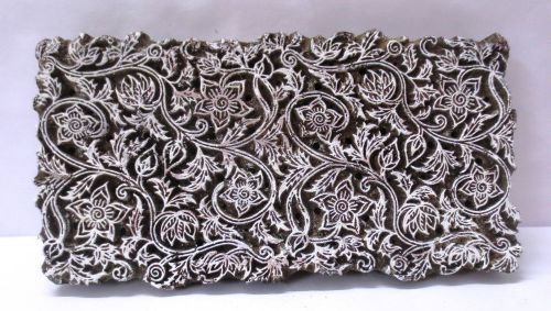 VINTAGE WOODEN CARVED TEXTILE PRINTING ON FABRIC BLOCK STAMP HOME DECOR HOT 95