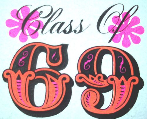 Class Of 69 Vintage 70&#039;s  T-Shirt transfer Iron on