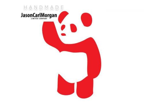 JCM® Iron On Applique Decal, Waving Panda Red