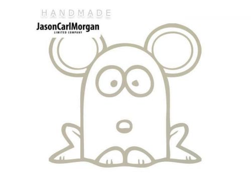 JCM® Iron On Applique Decal, Mouse Silver