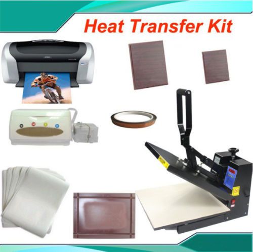 15x15 flat heat press epson printer ciss sublimation transfer backholder crafts for sale
