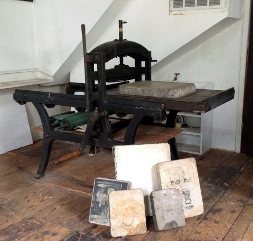 1890s Lithograph Press &amp; Stones