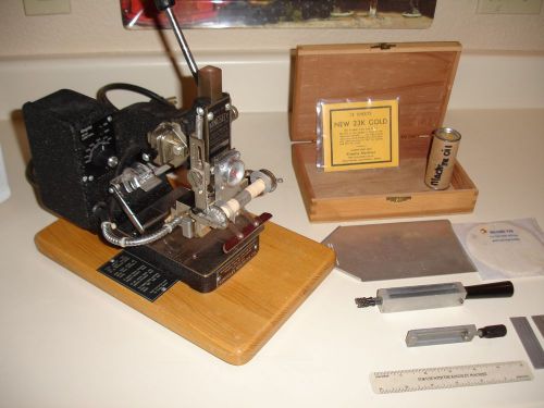 Kingsley Hot Stamping Machine M-75 Very Nice With Extras