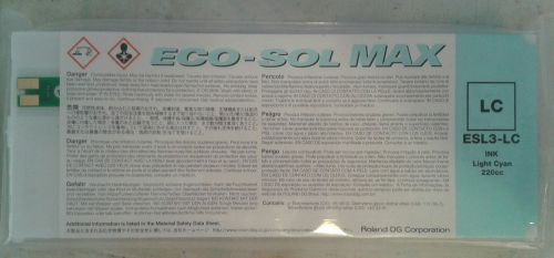 Roland ECO-SOL MAX ESL3-LC 220cc Light Cyan Ink Cartridge New Free Shipping
