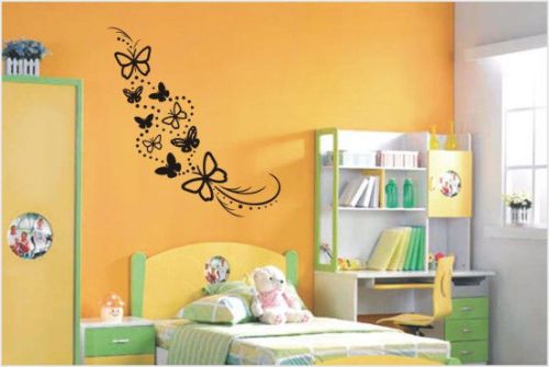 2X Wall Vinyl Sticker Decal &#034;Beautiful Butterfly Design&#034;  Removable - 03 B