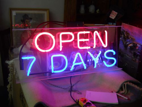 Neon Sign Open 7 Days  32&#034; by 13&#034;