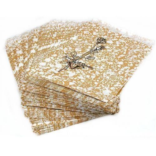 100 Gold Color Paper Gift Bags 4&#034; x 6&#034;