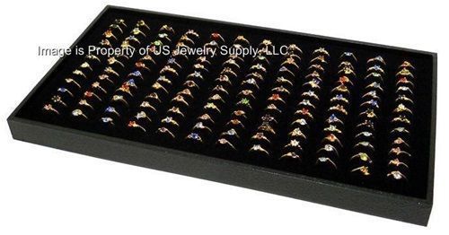 6 Black 144 Ring Display Storage Stackable Trays