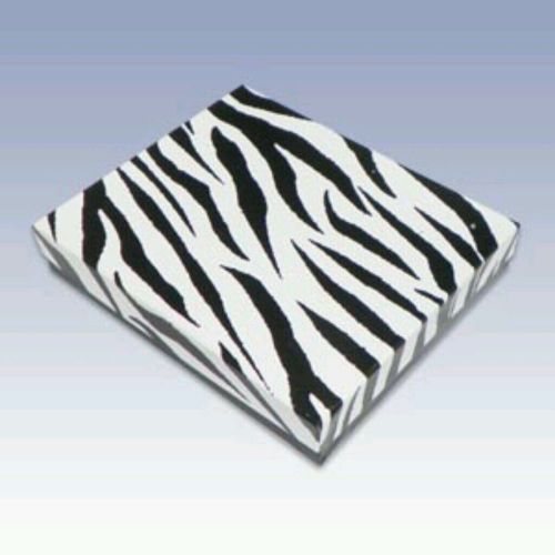 (50)Zebra Print Cotton Filled Jewelry Gift Boxes 6 1/8&#034; x 5 1/8&#034; x 1 1/8&#034;H