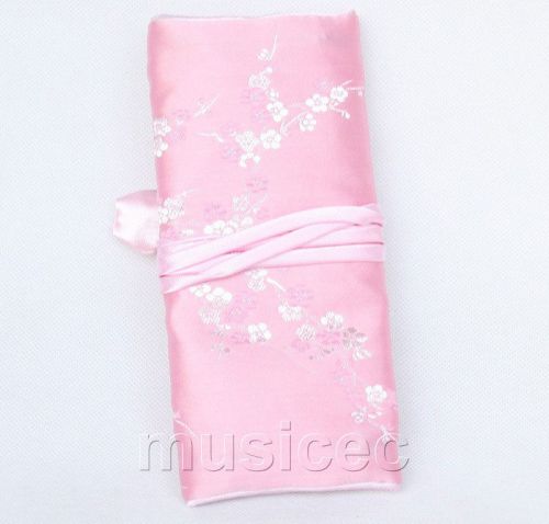 handmade silk pink colors Jewelry bags pouches roll T777A11
