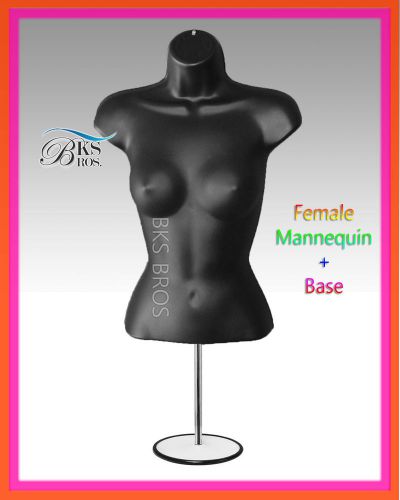 Black Female Mannequin Torso Woman Hollow Dress Form Clothing Display Stand Hang