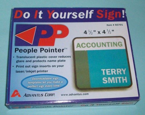 People Pointer Do It Yourself Wall / Door Sign 4 1/2  X 4 1/2  Plastic Item# 83701 New!