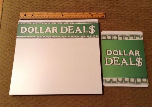 DOLLAR DEALS SIGNS 20 LARGE THAT CAN BE WROTE ON, 10 smaller ones
