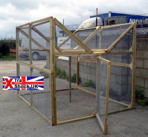 Wooden Magpie and Crow ladder Trap - 8ft X 6ft - 1&#034;X1&#034; 16 Gauge Galvanised Mesh