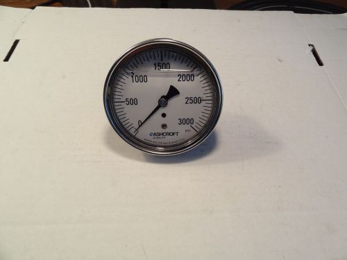 Ashcroft pressure gauge 3 1/2 inch  0-3000psi liquid filled SS
