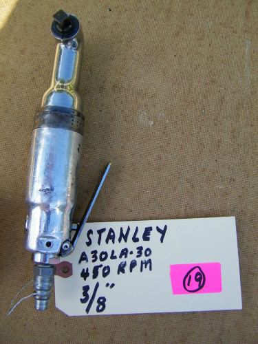 STANLEY- RT ANGLE PNEUMATIC NUTRUNNER WRENCH -3/8&#034;. USED- 450 RPM,  A30LA-30