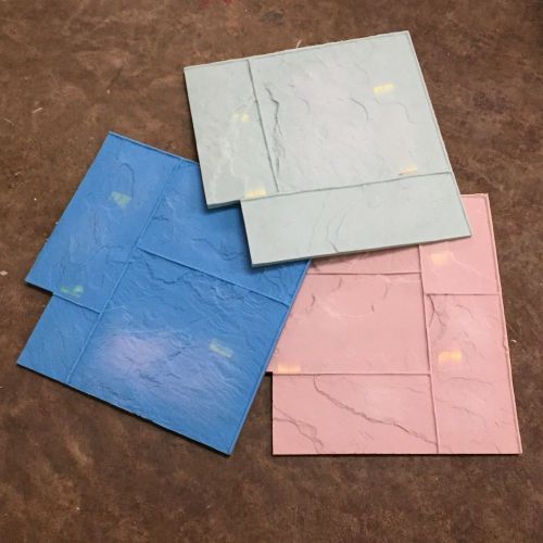 3 piece set Notched  Slate Ashler Concrete Stamp Set--FACTORY BLEMISH
