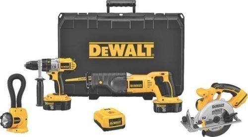 New dewalt dck450x 18 volt xrp cordless 4 piece tool drill saw combo full kit for sale