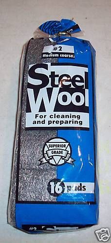 Steel Wool - Medium Coarse #2 - 16 Pads in One Package