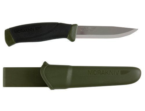 Morakniv Companion Fixed Outdoor Knife with Sandvik Stainless Green 4.1 Inch
