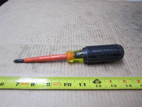 KLEIN TOOLS 063-4-INS US MADE 1000V INSULATED PHILLIPS SCREWDRIVER ELECTRICIANS