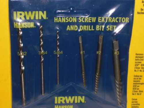 IRWIN HANSON 6 PIECE SCREW EXTRACTOR SET 53700