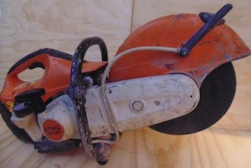 STIHL TS 420 Gas Powered Concrete Saw With 14&#034; Abrasive Blade for Metal - Used