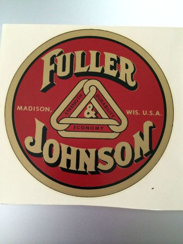 Fuller Johnson  Decal for Antique gas engine
