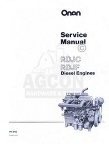 ONAN RDJC RDJF Diesel Engine Service Manual 974-0753