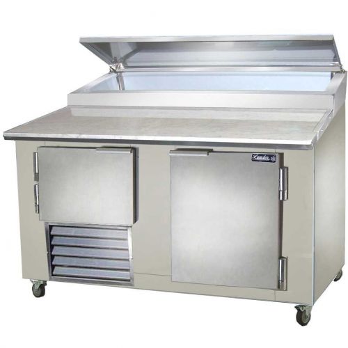 BRAND NEW! LEADER PT60-M - 60&#034; PIZZA PREP TABLE MARBLE TOP