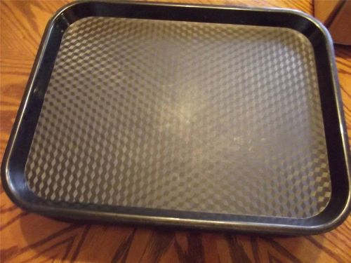 12 G.E.T. Ft-18 Fast Food Cafeteria Tray, Black, 1 Doz, 13 3/4 X 17 1/2