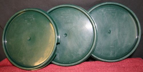 3 CARLISLE ROUND COMMERCIAL FOOD STORAGE CONTAINERS 10771 2/ 4 QT.