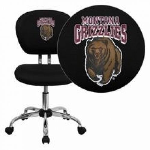 Flash Furniture H-2376-F-BK-40018-EMB-GG Montana Grizzlies Embroidered Black Mes