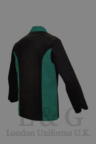 Professional l&amp;g london uniforms u.k  black &amp; green chef jacket s m l xl for sale