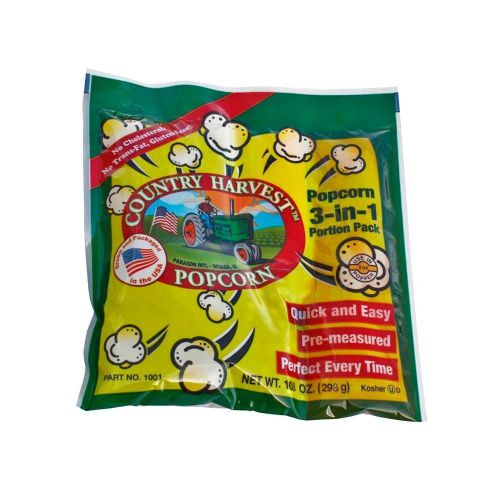 Popcorn Machine supplies - Country Harvest Tri-Pack Portion pack for 8 oz