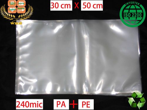 10 WHB 30x50cm 240 mic or 9 mil PA+PE clear bags Slide unsealed packing bags