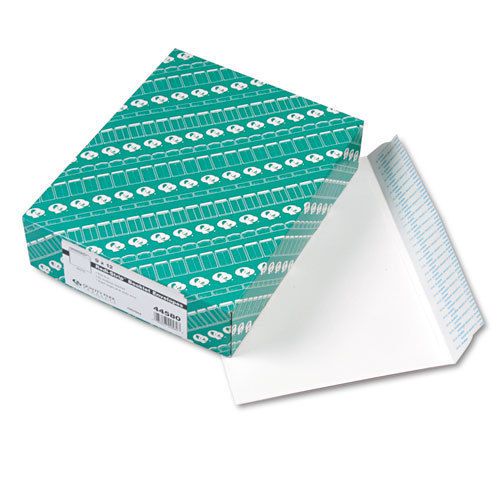 Redi Strip Open Side Booklet Envelope, Contemporary, 12 x 9, White, 100/Box