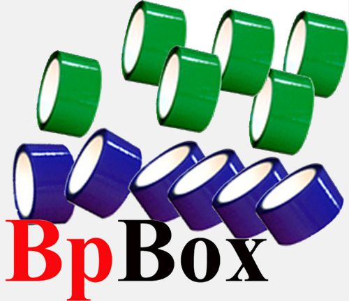 12 seling color tape 2&#034; x 330&#039; - 110 yard packaging 6-green, 6-blue for sale