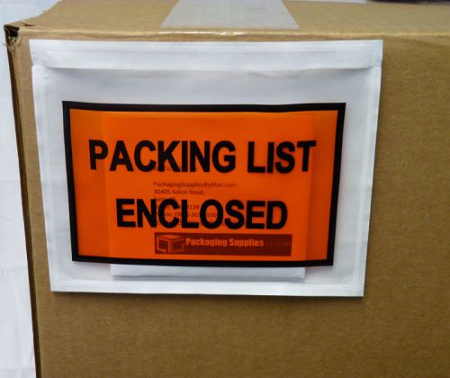 (1000) 4.5&#034; x 5.5&#034; PACKING LIST ENCLOSED ENVELOPE- FULL FACE-2 MIL THICK 1000/CS