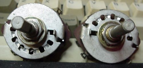 Rotary Switches NOS Lot of 2 SP6T plus Full CCW NC otherwise NO #2