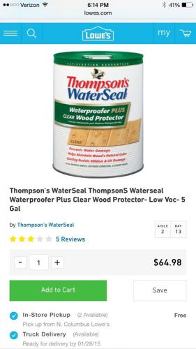 Thompsons 5 Gallon Water Seal Waterproofer