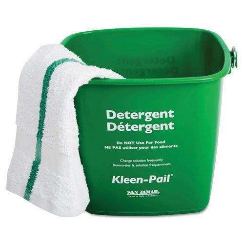 San Jamar Kleen-Pail Cleaning Bucket  3-Quart  Green - one bucket.