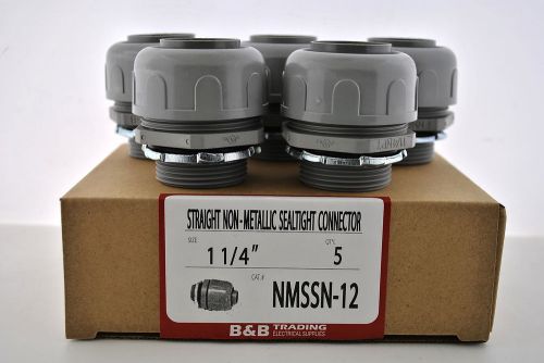 1-1/4&#034; non-metallic staight sealtight / liquid-tight connectors, box of 5 pieces for sale