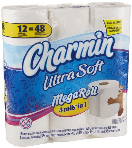 Charmin Ultra Soft Toilet Paper Mega Rolls, 328 sheets, 12 rolls